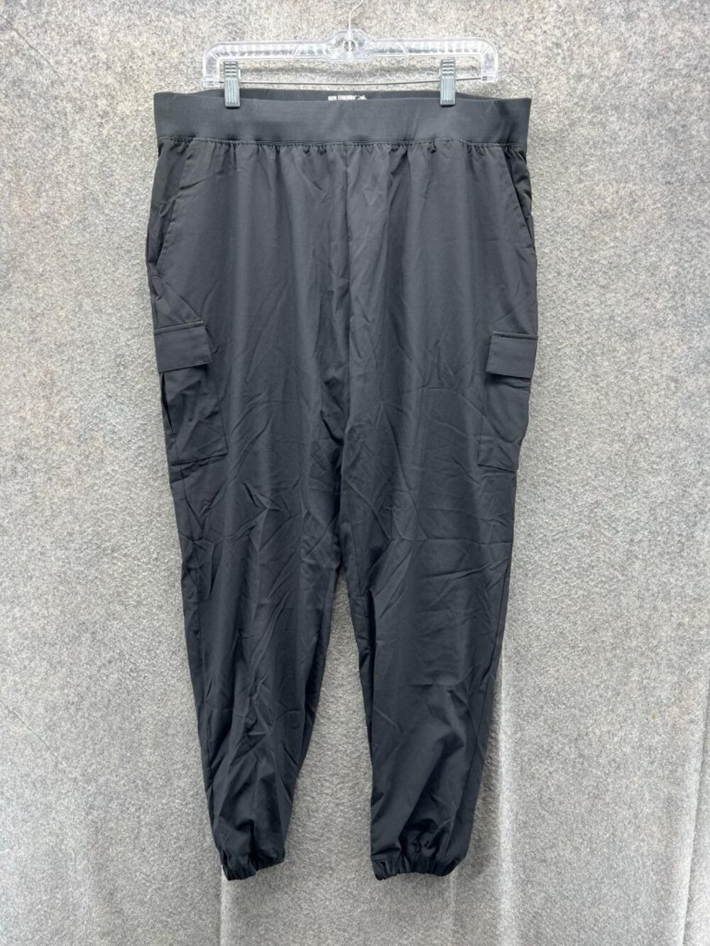 Reel Legends Jogger Pants Mens XL Black Lightweight Elastic Waist Fishing Hiking